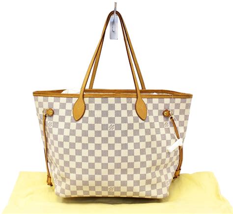 louis vuitton neverfull damier azur fake|louis vuitton damier neverfull price.